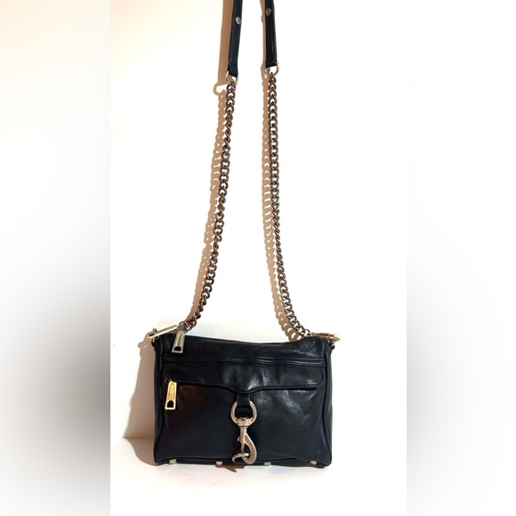 Rebecca Mankoff,  Black crossbody Leather Chain Strap Bag - Picture 1 of 5